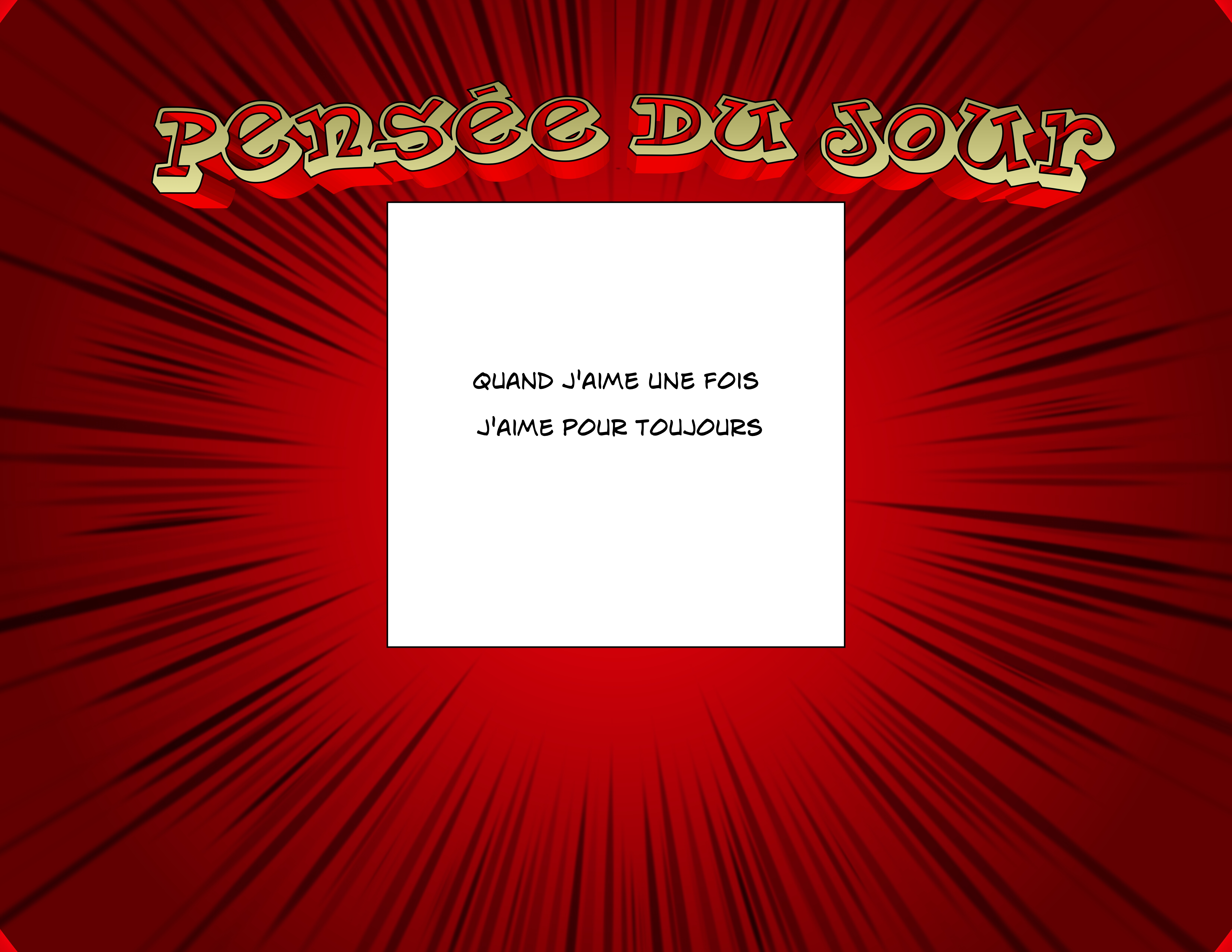 Pensée du jour