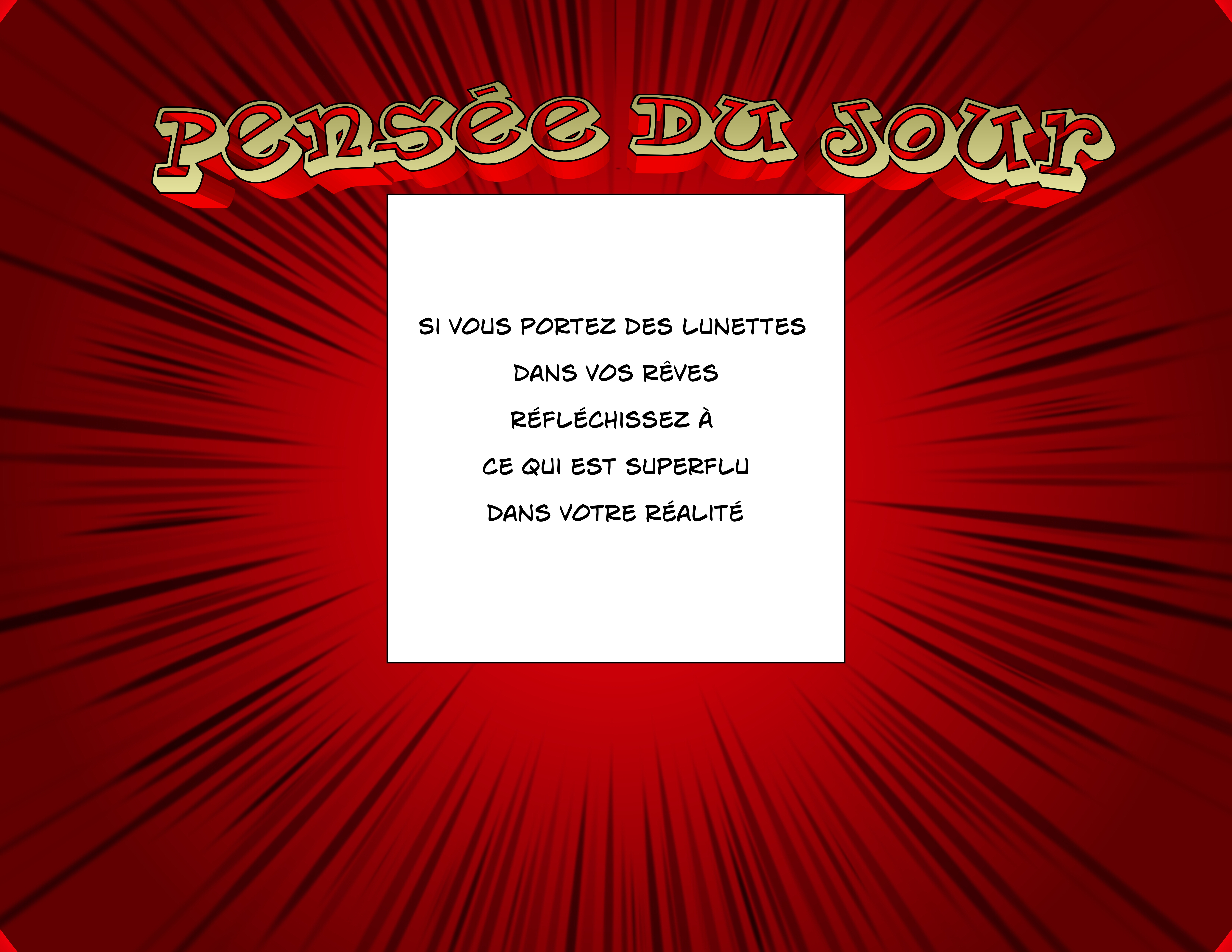 Pensée du jour