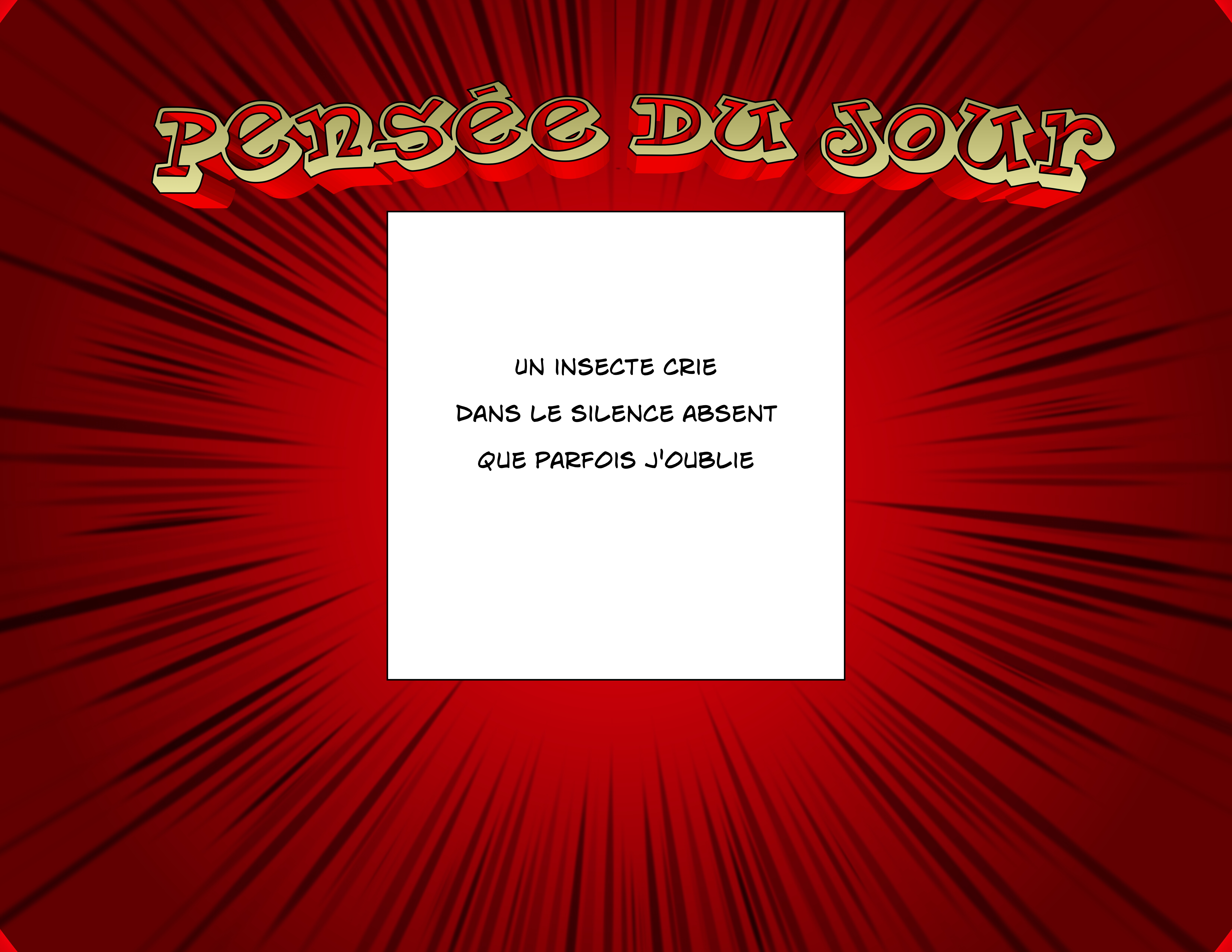 Pensée du jour