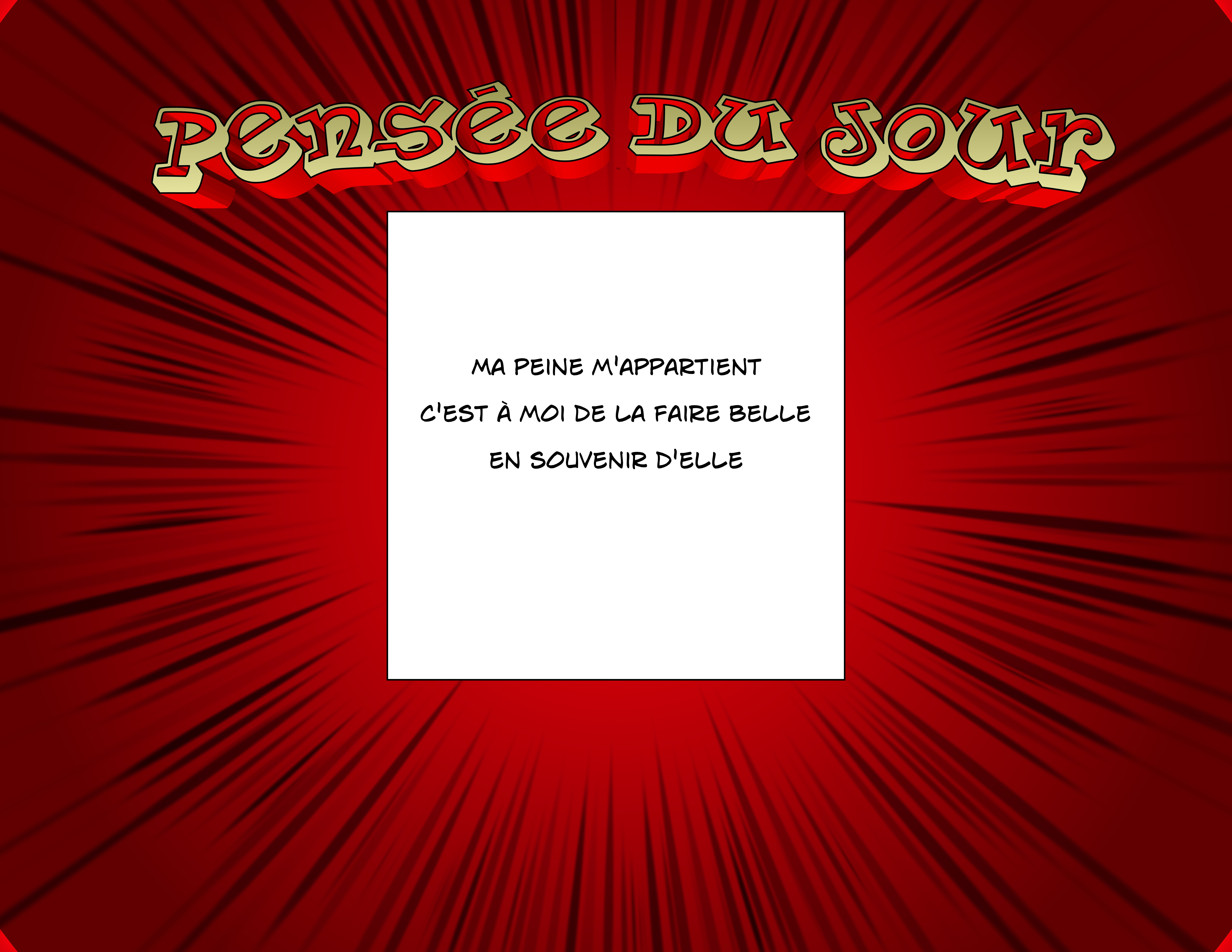 Pensée du jour