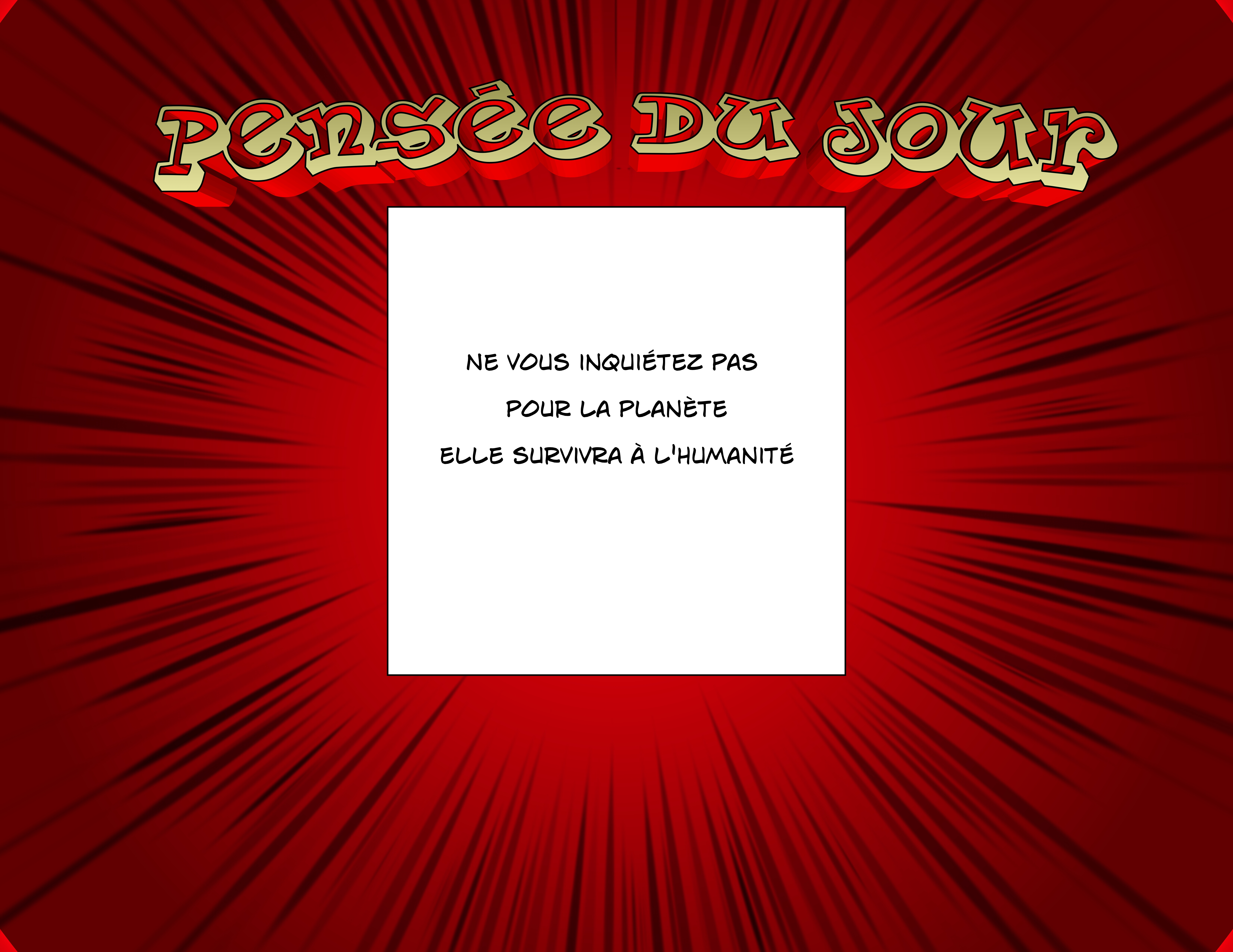 Pensée du jour